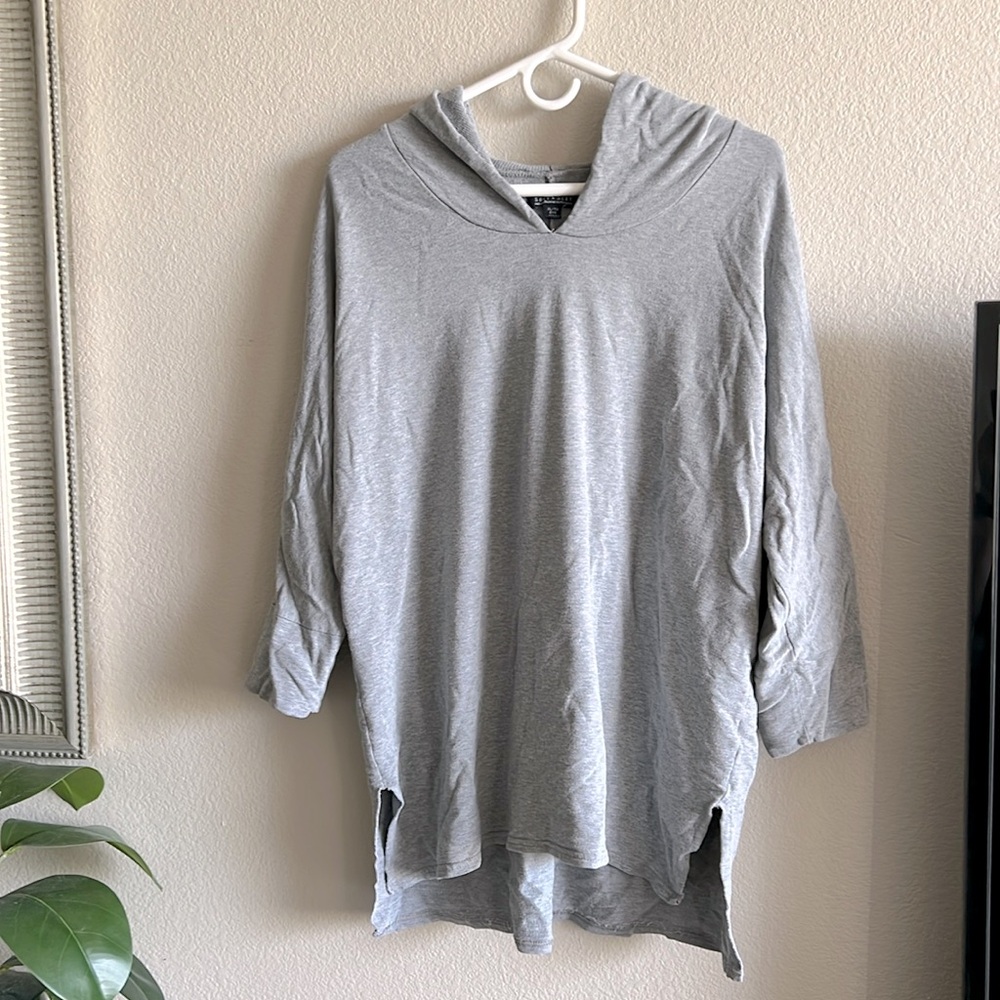 American Eagle Soft & Sexy Hooded Tunic Grey Jersey Oversized Loungewear XL
